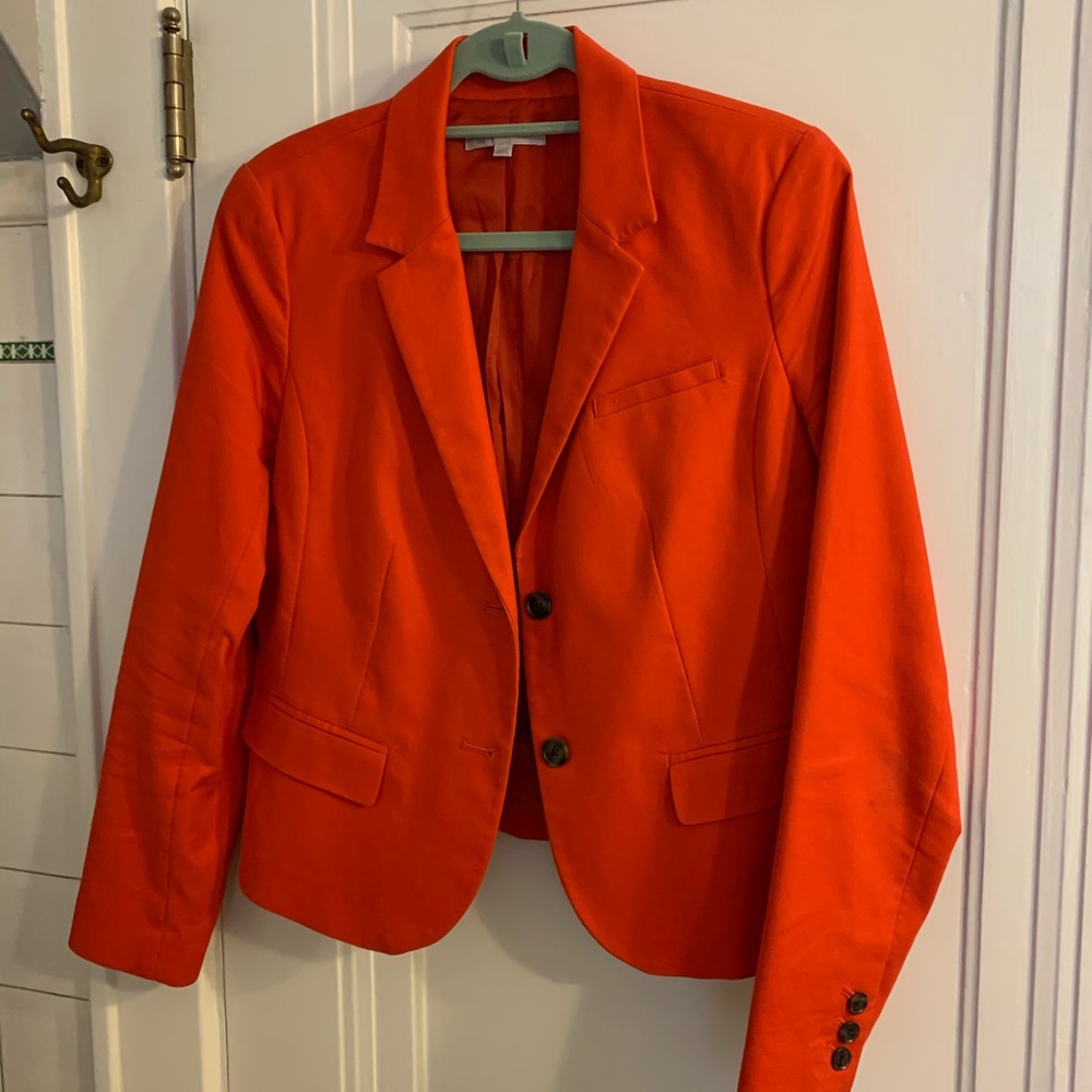 GAP red orange cotton blazer